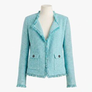 NIC+ZOE Fringe Mix Knit Pocket Jacket • Size L • Open Front Blazer Knit